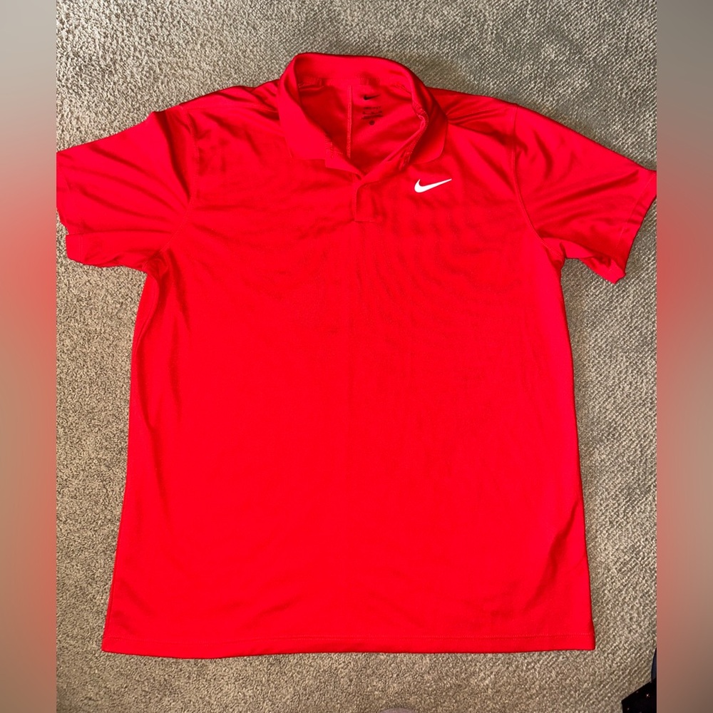 Nike Dri-Fit Red Polo Shirt